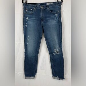 AG Adriano Goldschmied Prima Cigarette Roll up Crop Jeans Size 29